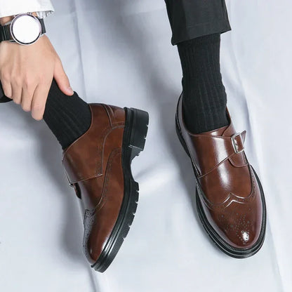 Echte Buckle-Dress-Schuhe