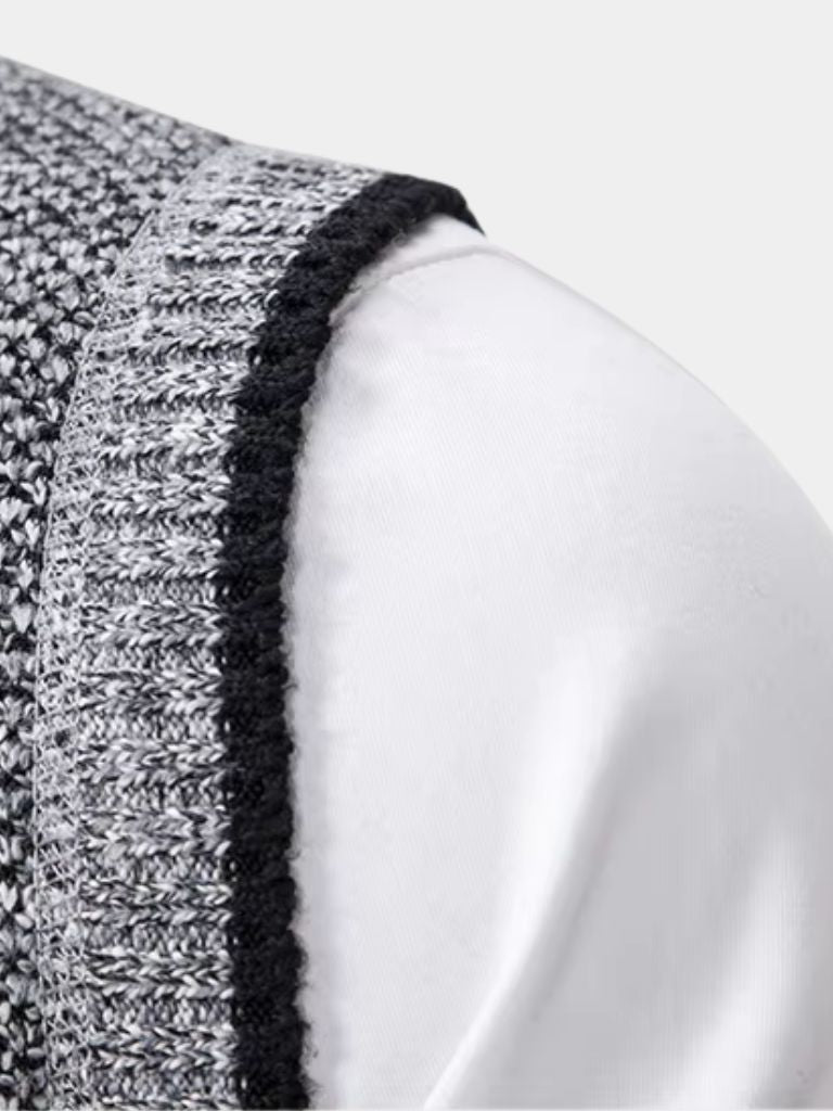Herren Strickpullover – Eleganter Full Zip Freizeit-Strick