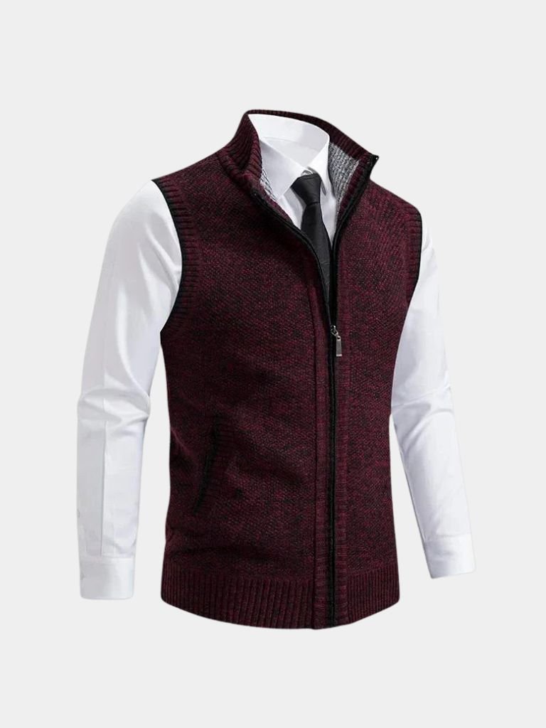 Herren Strickpullover – Eleganter Full Zip Freizeit-Strick