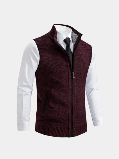 Herren Strickpullover – Eleganter Full Zip Freizeit-Strick
