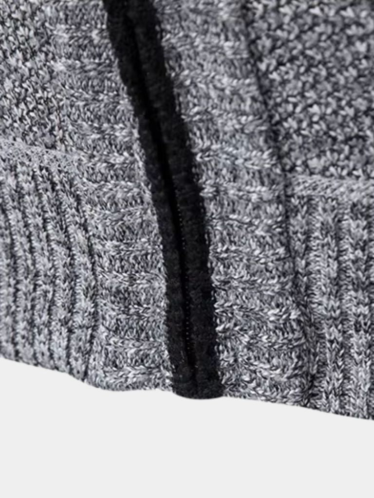 Herren Strickpullover – Eleganter Full Zip Freizeit-Strick