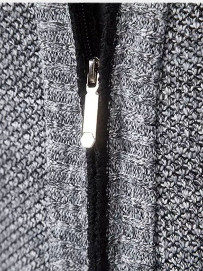 Herren Strickpullover – Eleganter Full Zip Freizeit-Strick