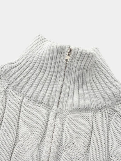 Herren Strickpullover – Essentieller Half Zip Freizeit Strick