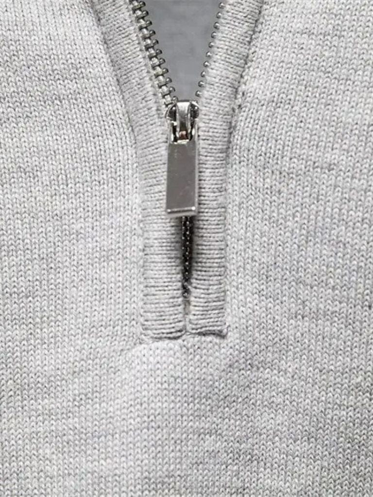Herren Strickpullover – Half Zip Strickware Freizeit Alltagsstrick