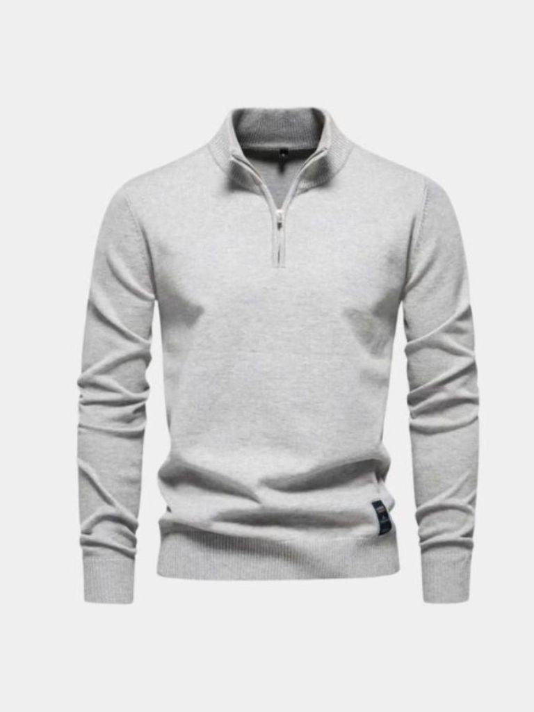 Herren Strickpullover – Half Zip Strickware Freizeit Alltagsstrick
