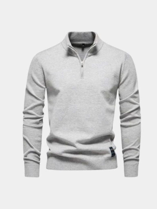 Herren Strickpullover – Half Zip Strickware Freizeit Alltagsstrick