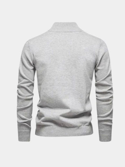 Herren Strickpullover – Half Zip Strickware Freizeit Alltagsstrick