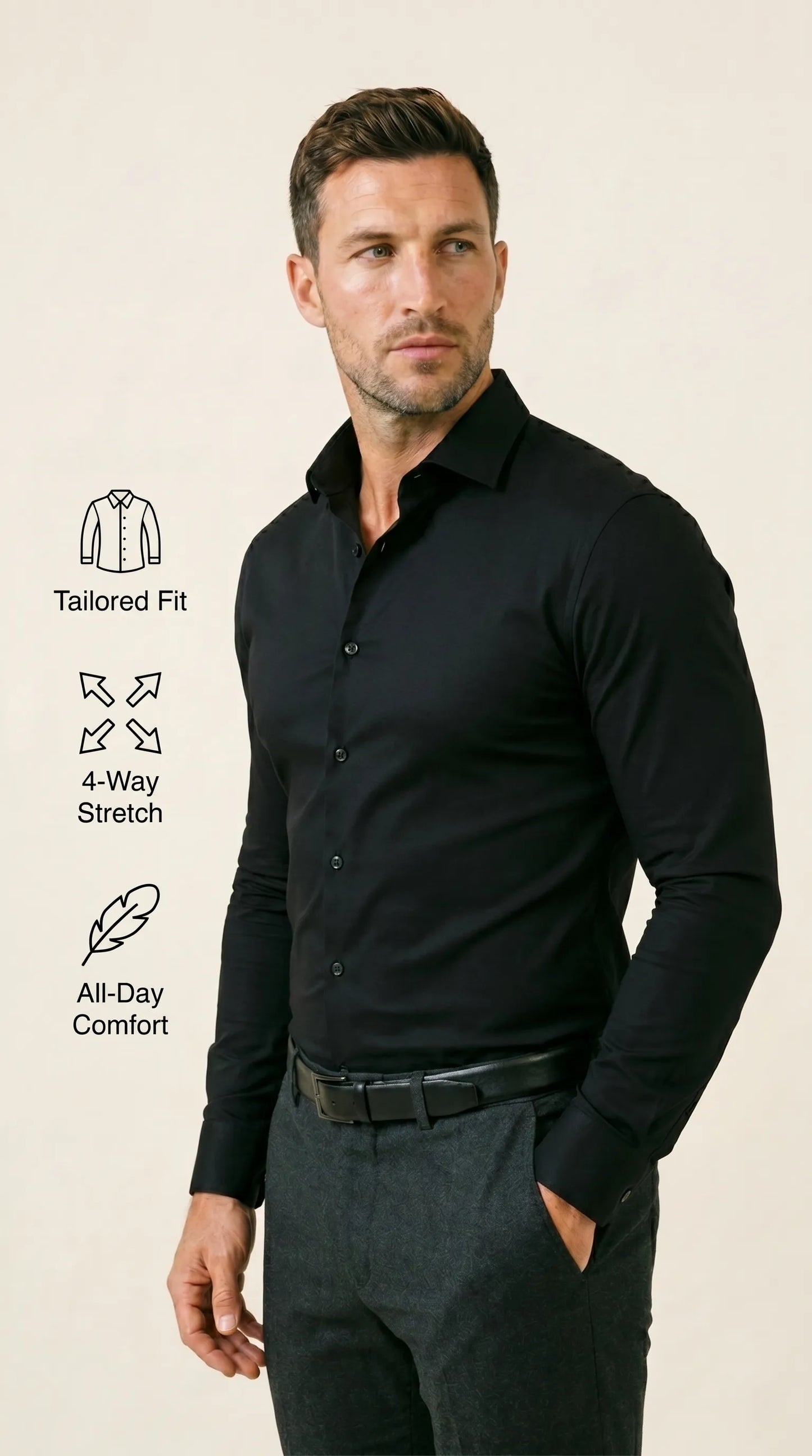 TRUESHARP Stretch-Hemd